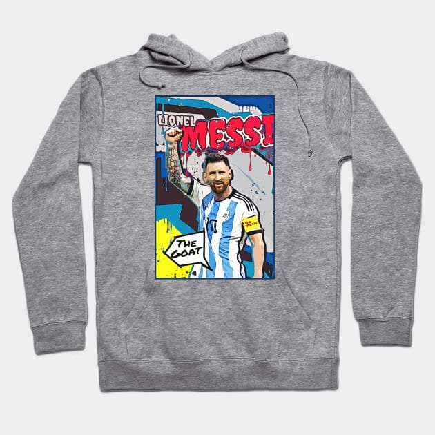 Messi a real goat Hoodie by elmejikono